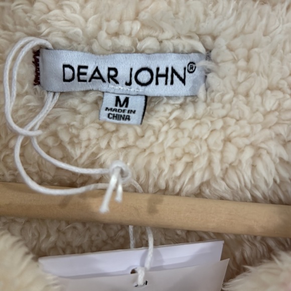 Dear John Owen Cropped Vanilla Ice Sherpa Lined Jacket - NWT - Picture 3 of 6